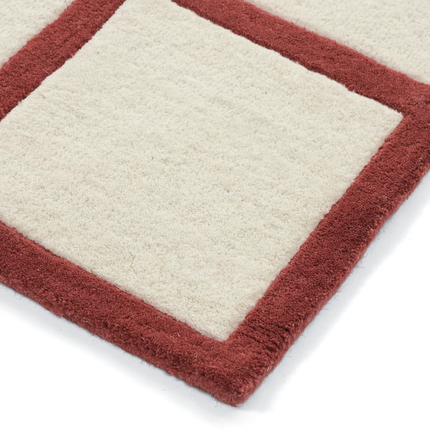 Gyapjúszőnyeg - Syl Hand Tufted Wool Premium (piros/fehér)