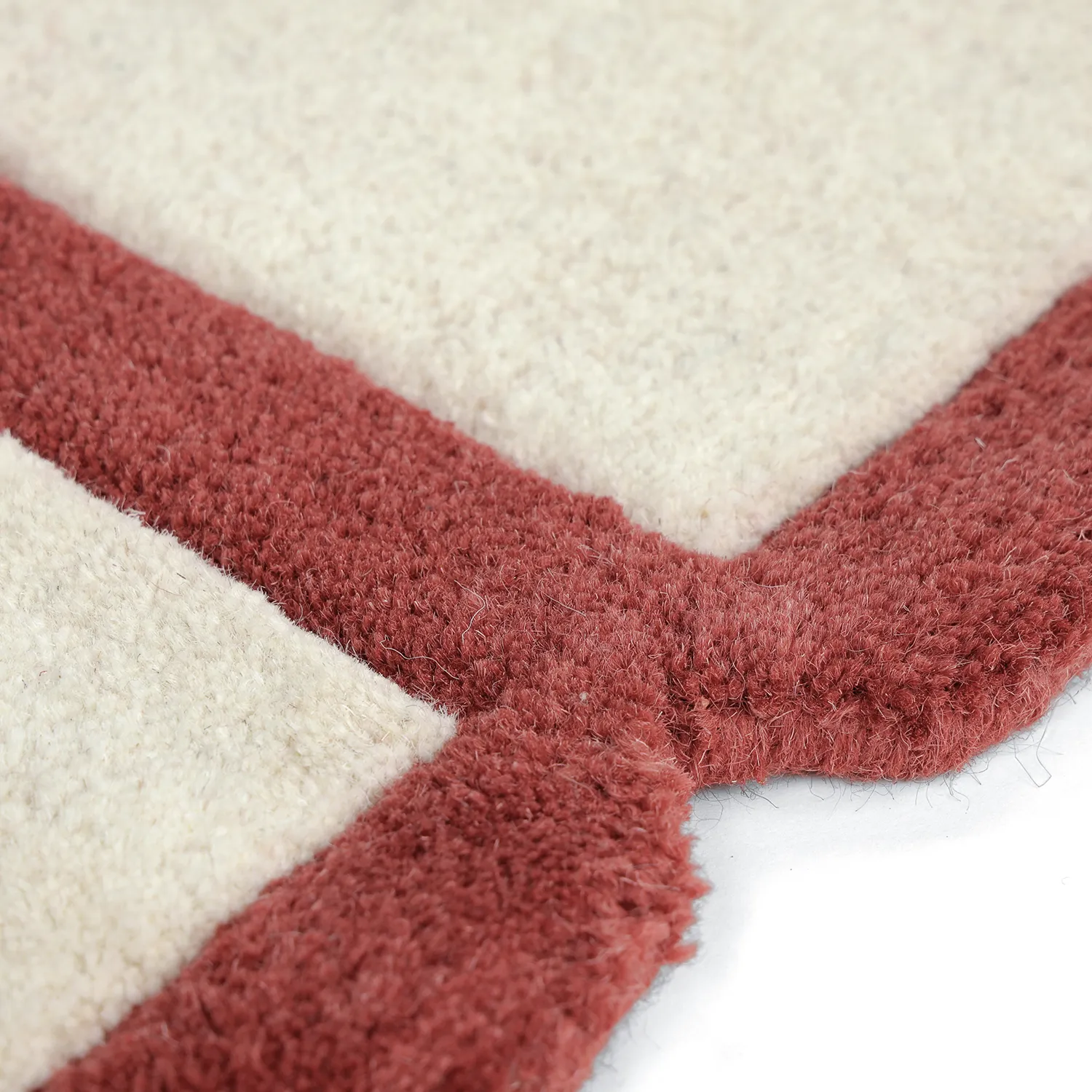 Gyapjúszőnyeg - Syl Hand Tufted Wool Premium (piros/fehér)
