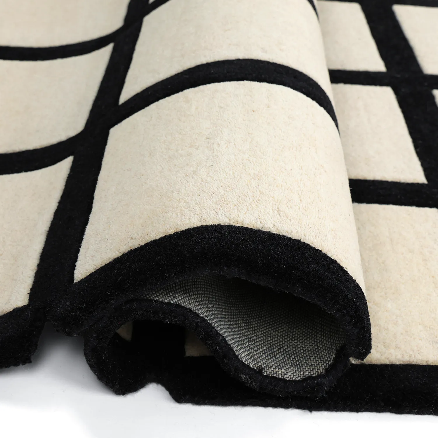 Gyapjúszőnyeg - Syl Hand Tufted Wool Premium (fekete/fehér)