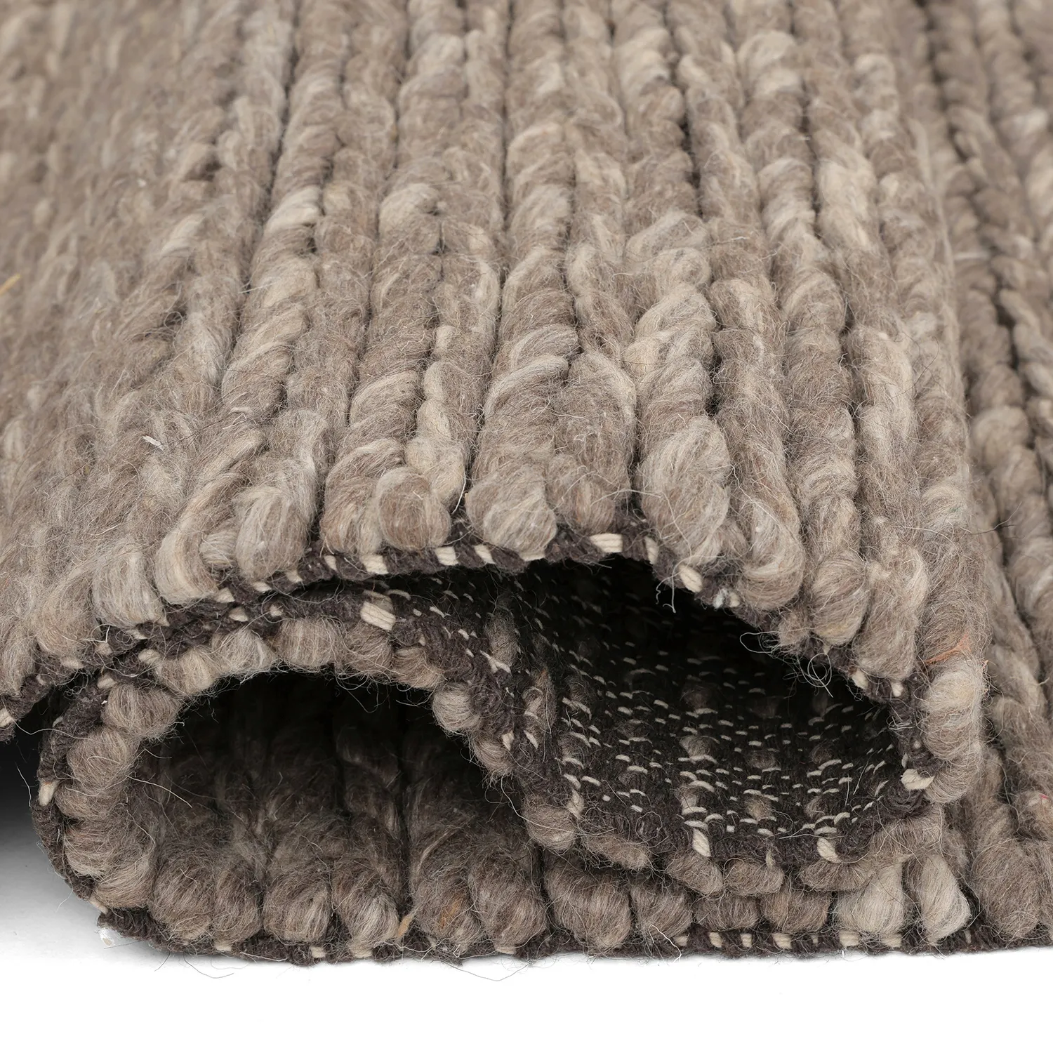Gyapjúszőnyeg - Talvia Braided Wool (barna/bézs)