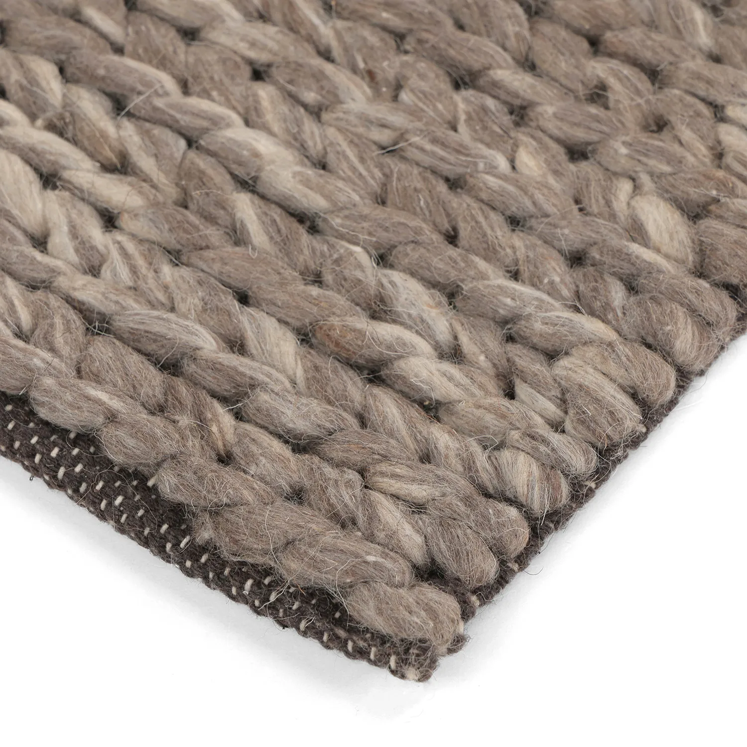 Gyapjúszőnyeg - Talvia Braided Wool (barna/bézs)