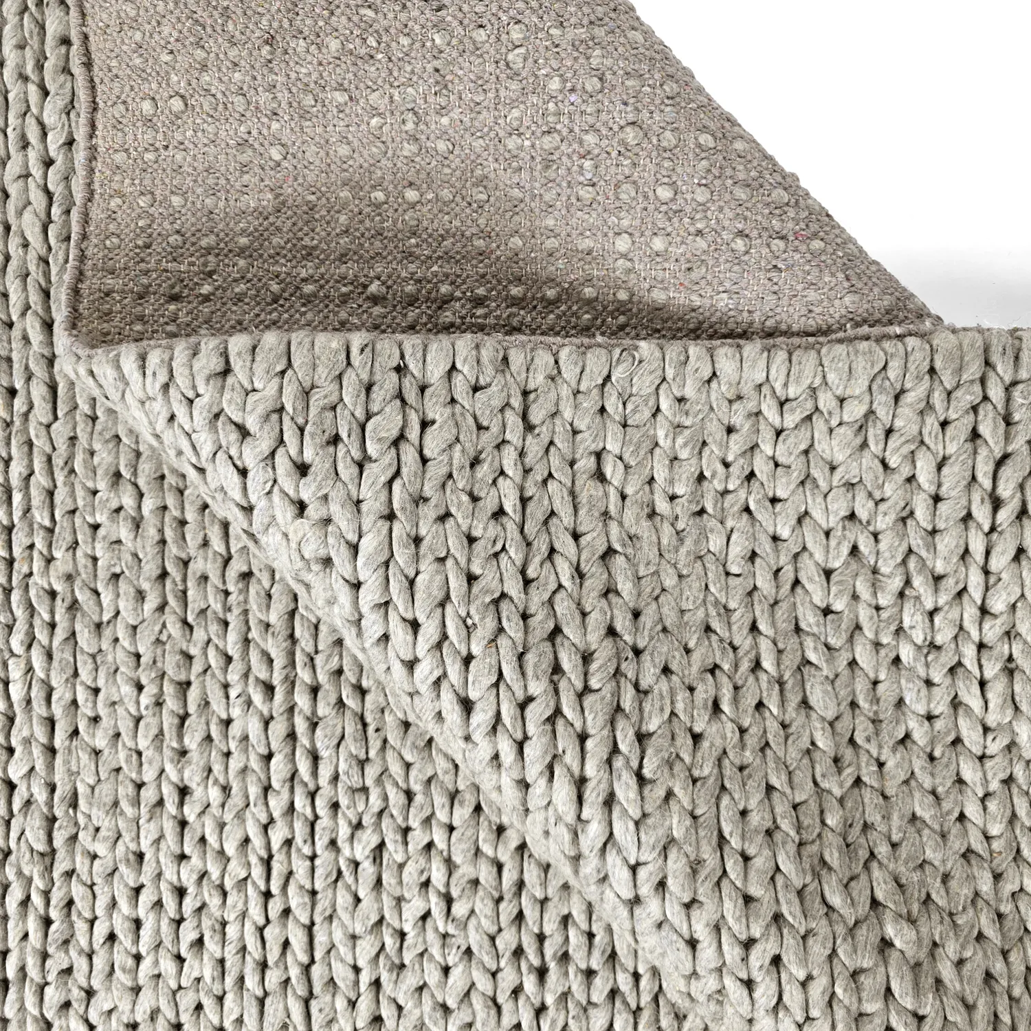 Gyapjúszőnyeg - Talvia Braided Wool (szürke)