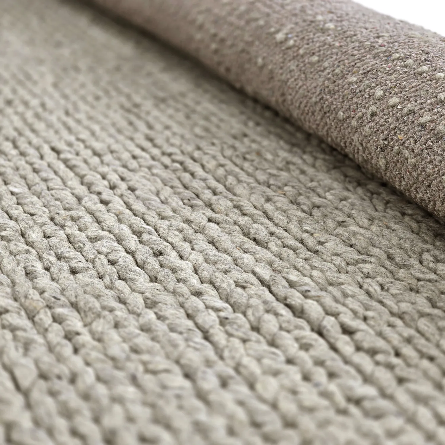 Gyapjúszőnyeg - Talvia Braided Wool (szürke)