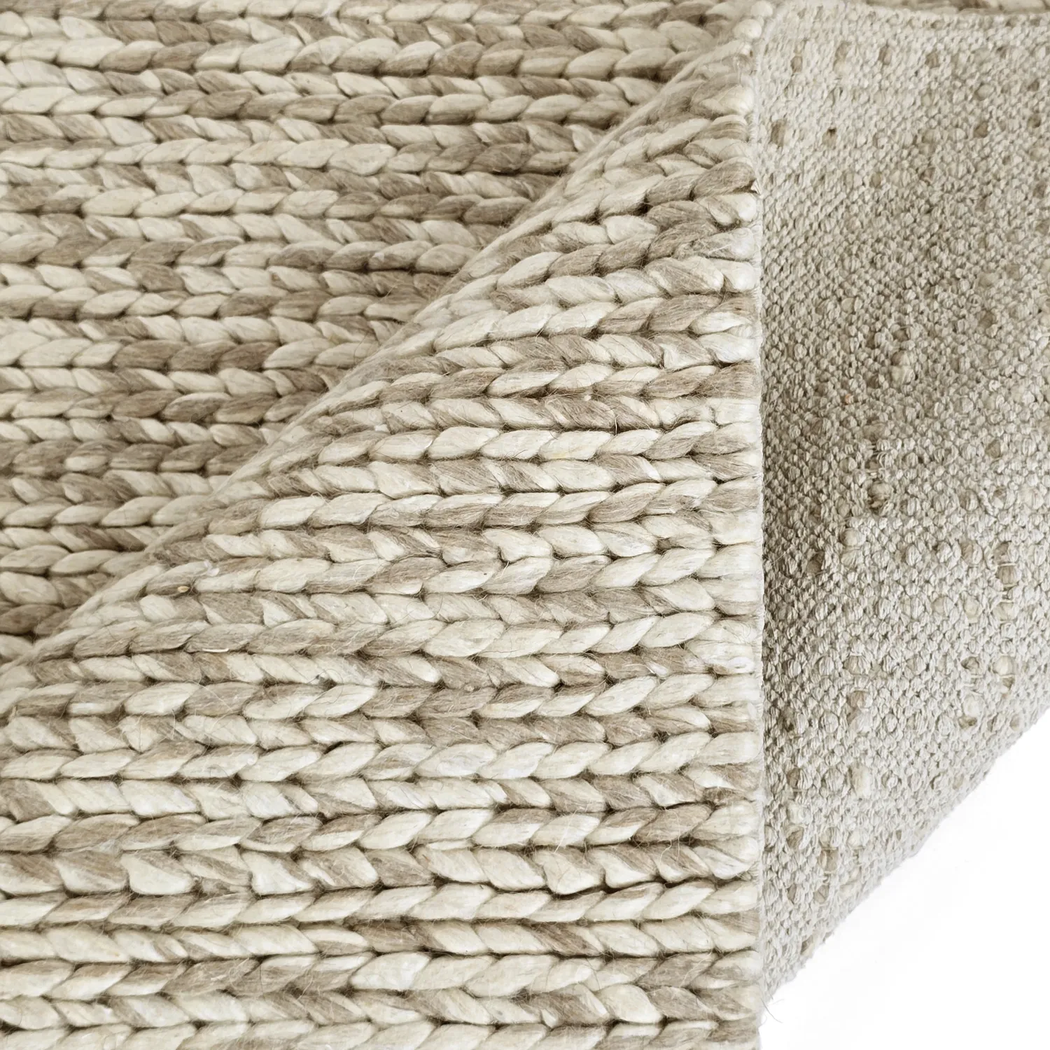 Gyapjúszőnyeg - Talvia Braided Wool (természet)