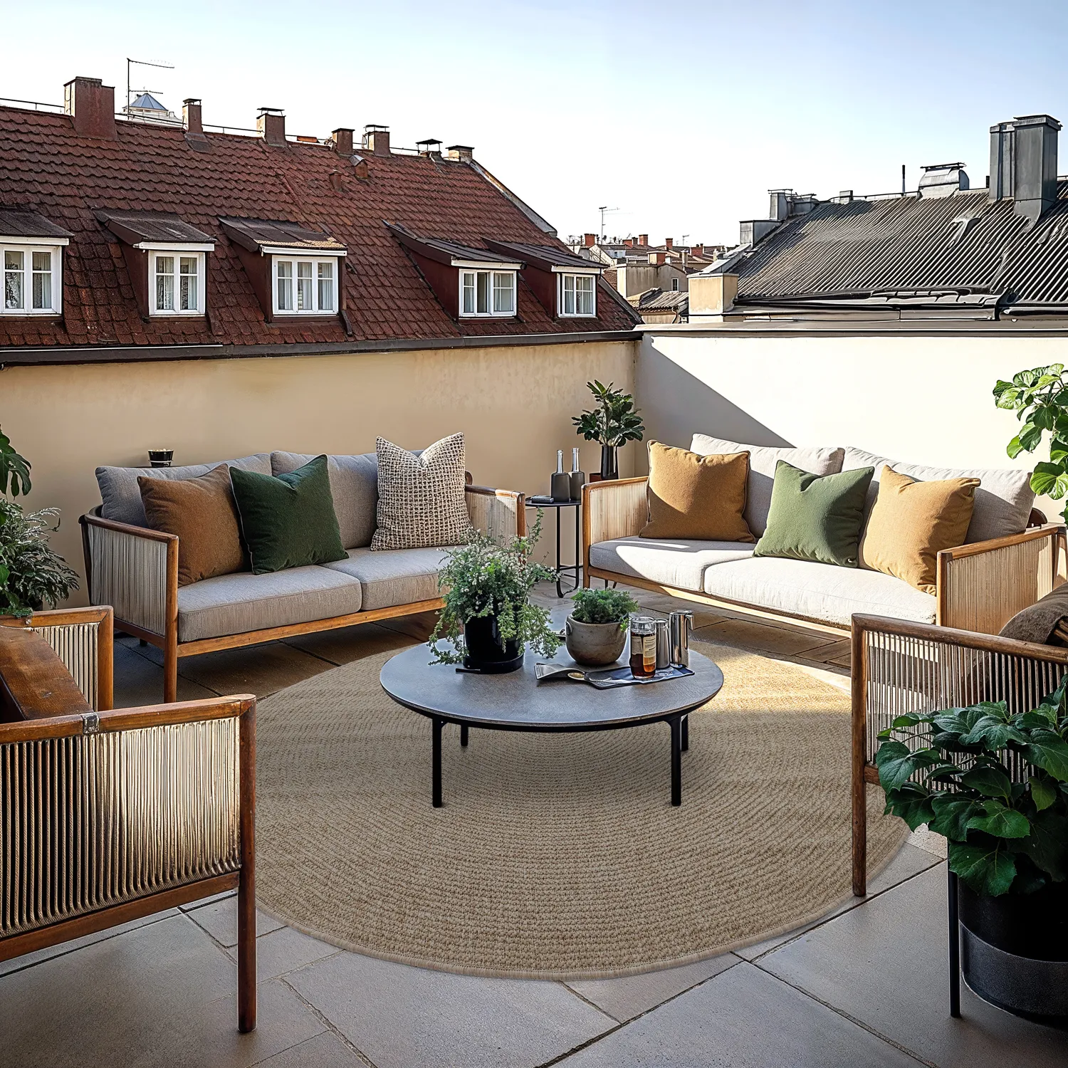 Kerek szőnyeg - Indoor/Outdoor Arlo (bézs)