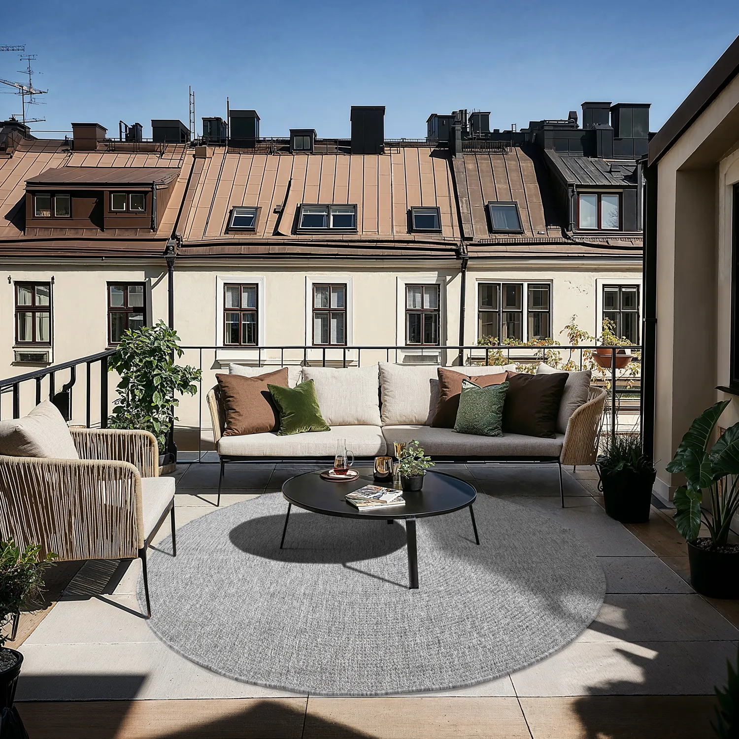 Kerek szőnyeg - Indoor/Outdoor Arlo (szürke)