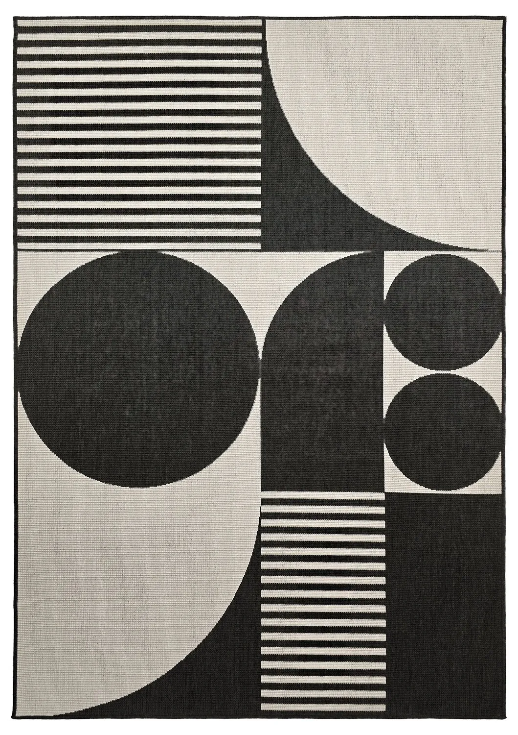 Beltéri és kültéri szőnyeg - Aurora (fekete/fehér)