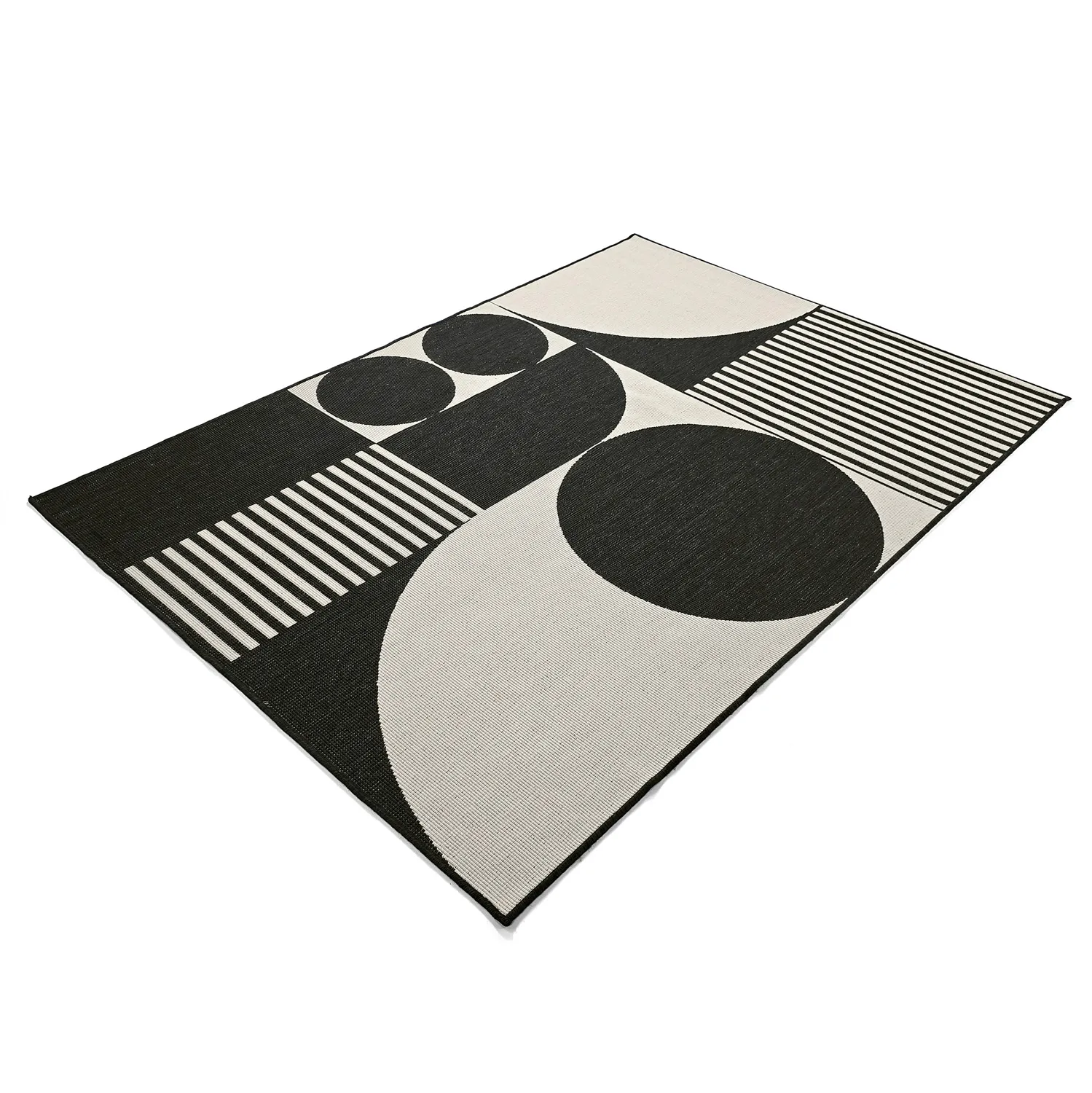 Beltéri és kültéri szőnyeg - Aurora (fekete/fehér)