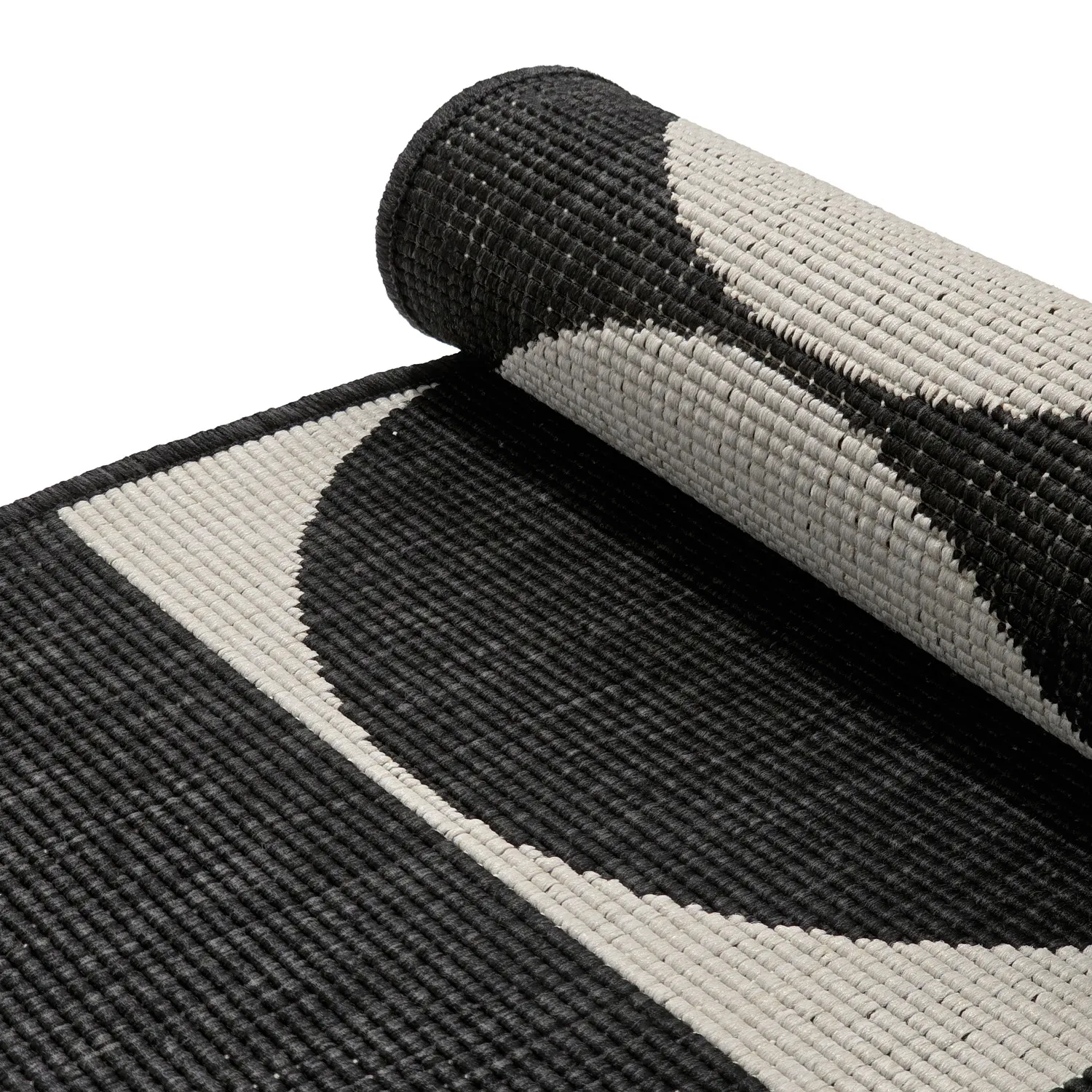 Beltéri és kültéri szőnyeg - Aurora (fekete/fehér)