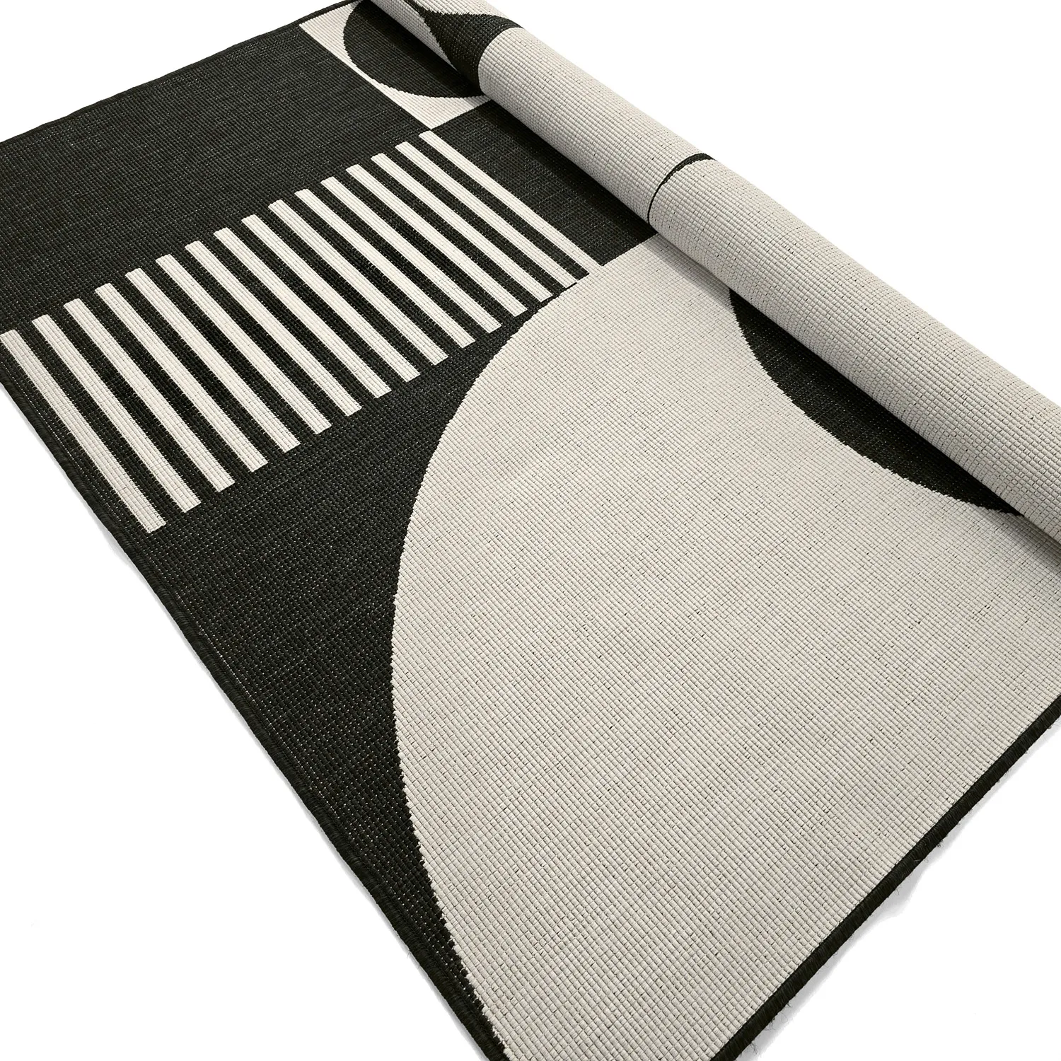 Beltéri és kültéri szőnyeg - Aurora (fekete/fehér)