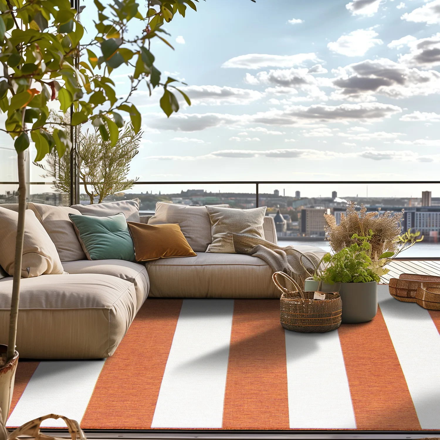 Beltéri és kültéri szőnyeg - Santana (narancs)