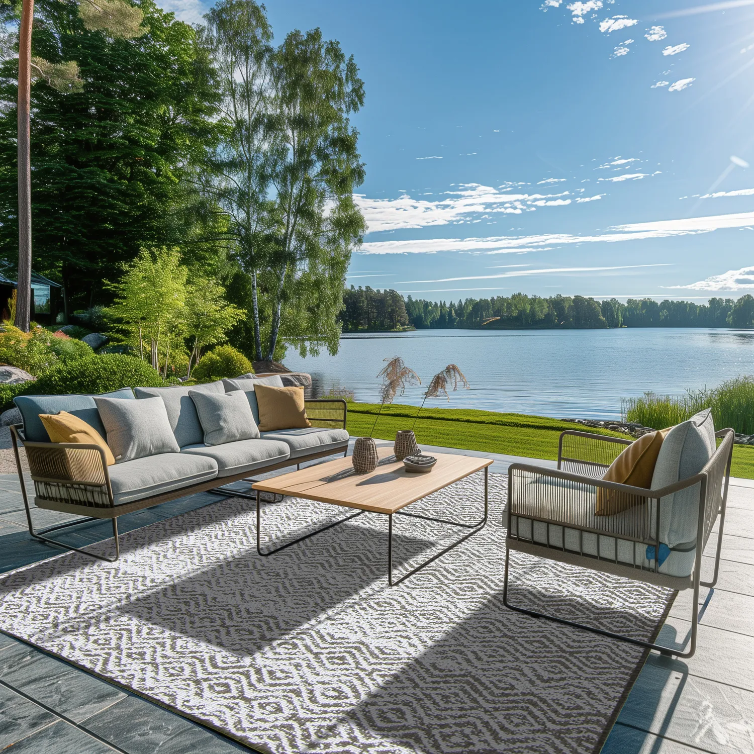 Beltéri és kültéri szőnyeg - Harstad (barna)