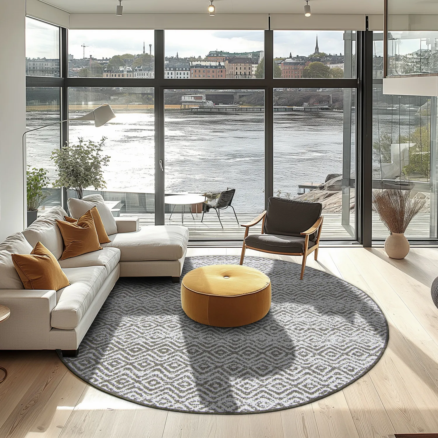 Kerek szőnyeg - Harstad (barna)