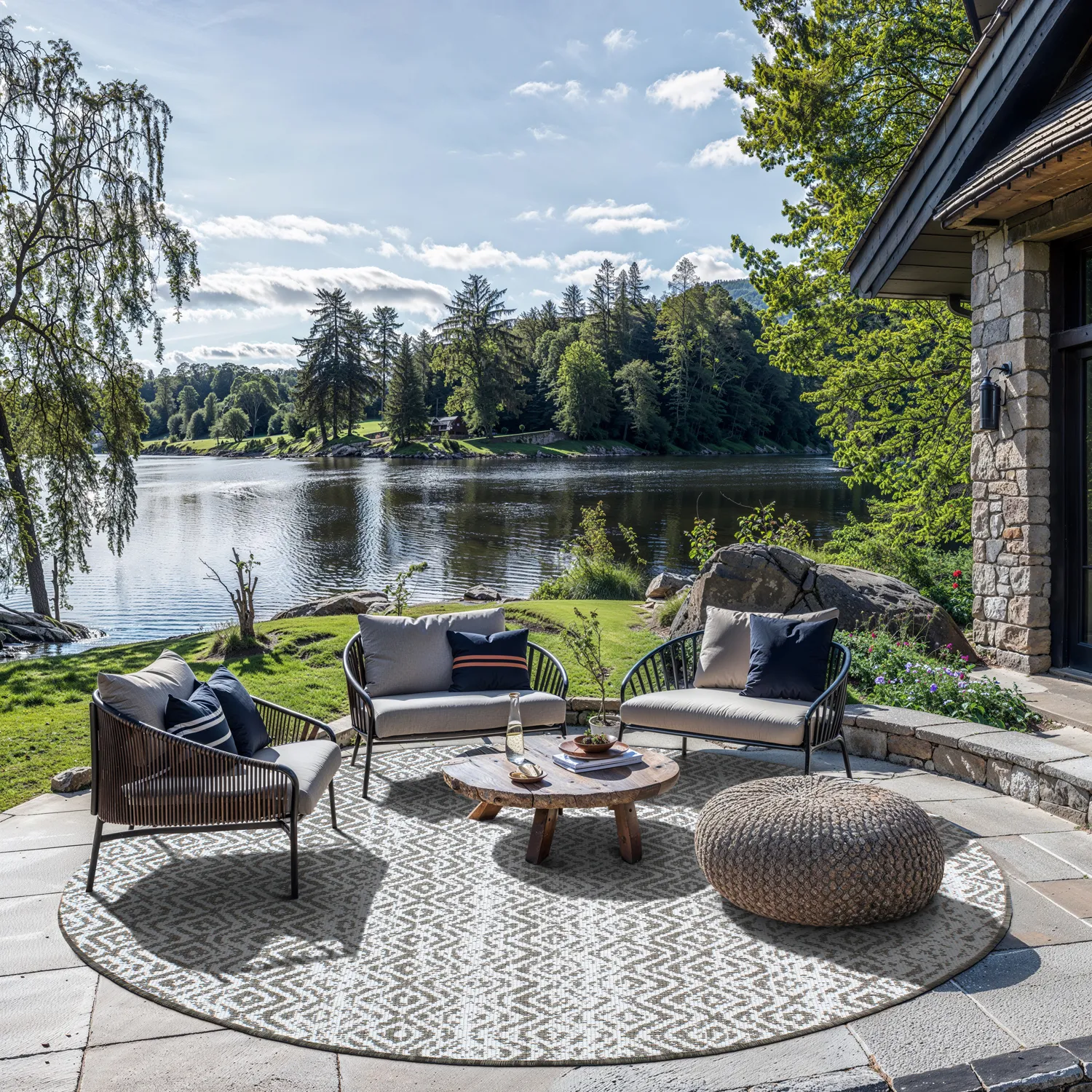 Kerek szőnyeg - Harstad (barna)