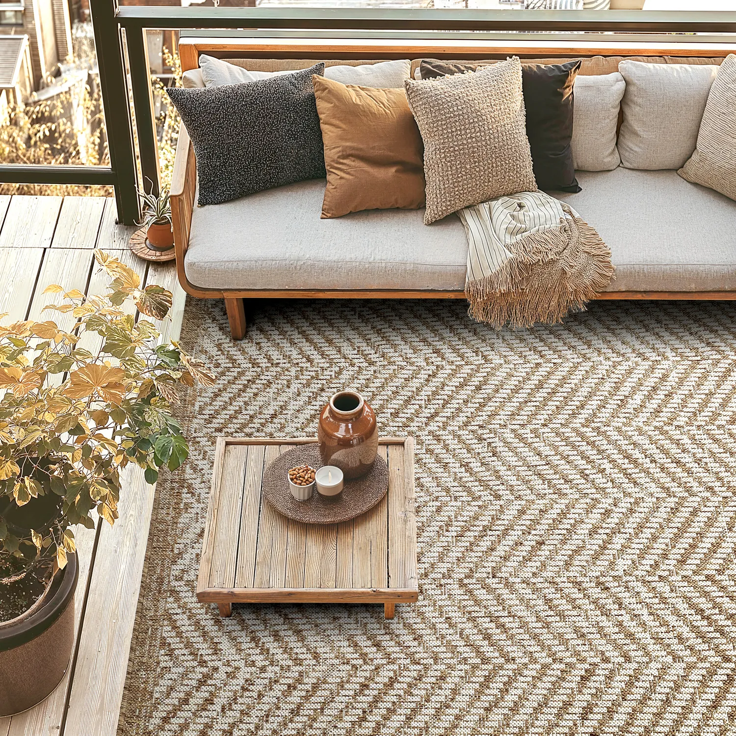 Shaggy Indoor/Outdoor - Donora (barna)