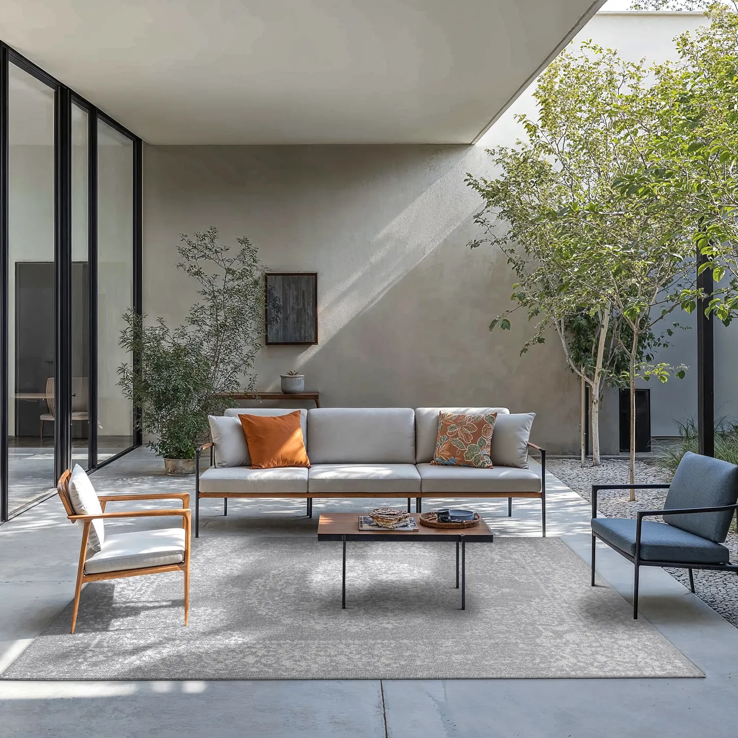 Beltéri és kültéri szőnyeg - Ellstin (szürke)