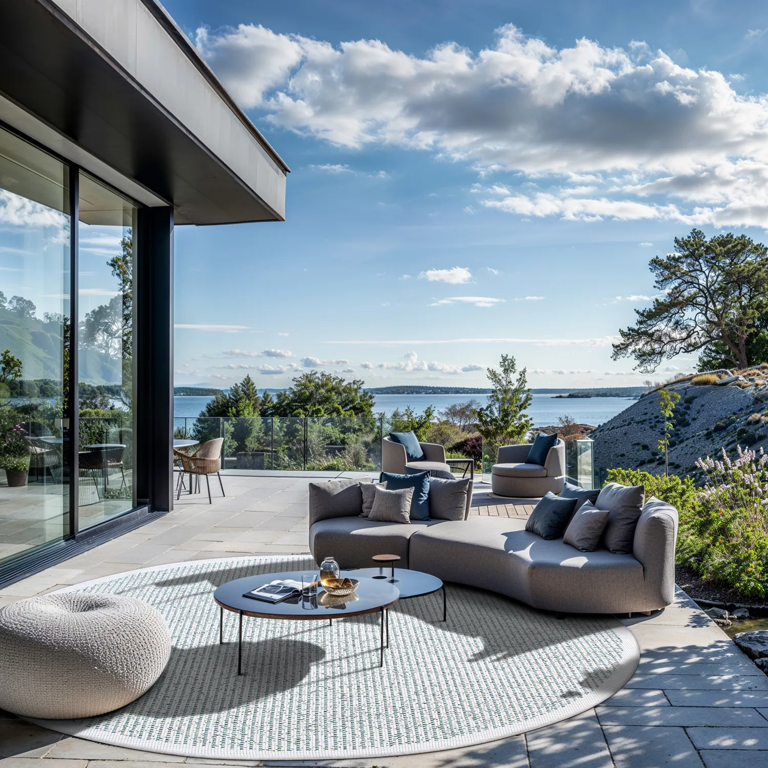 Kerek szőnyeg - Tromsø (zöld)