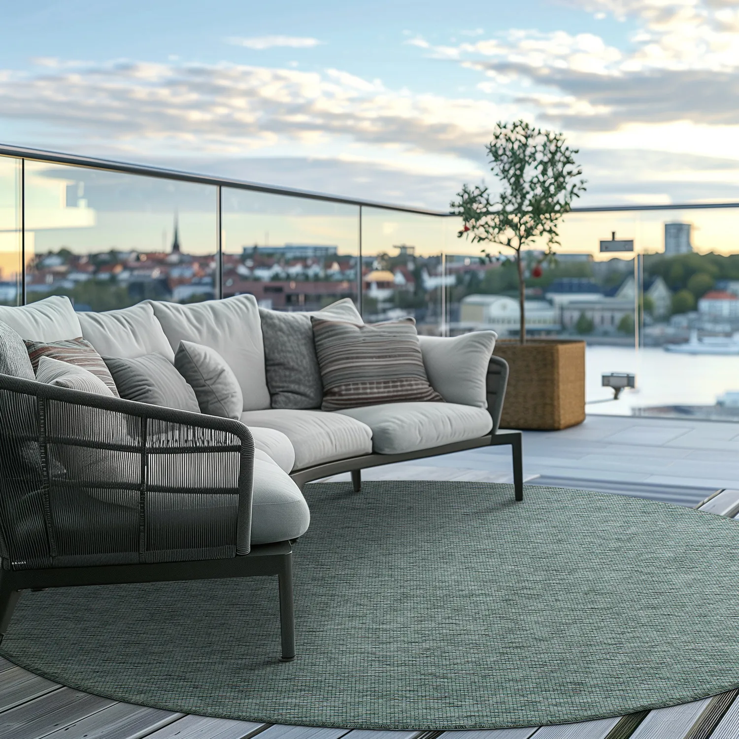 Kerek szőnyeg - Monsanto (zöld)