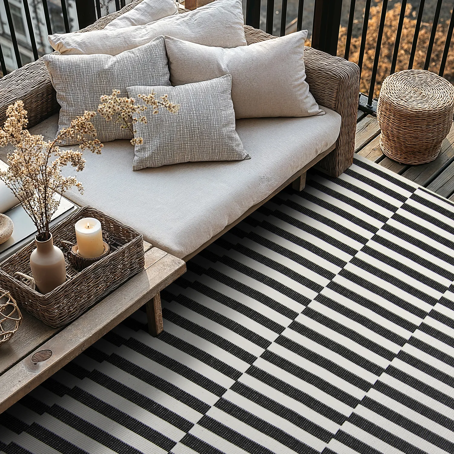 Beltéri és kültéri szőnyeg - Otto (fekete)