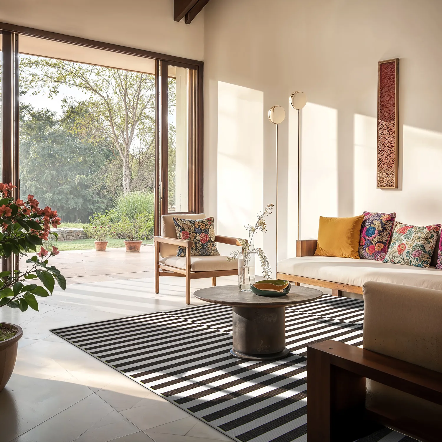 Beltéri és kültéri szőnyeg - Roscoe (fekete)