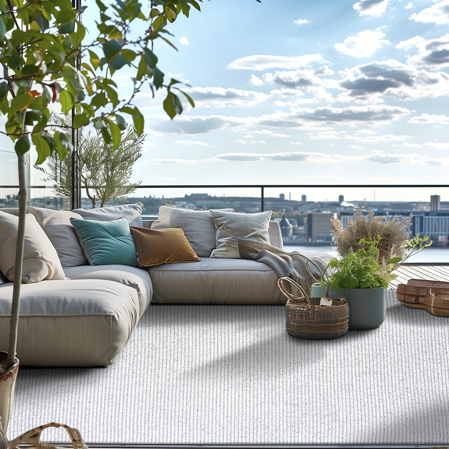 Beltéri és kültéri szőnyeg - Tromsø (ezüst)