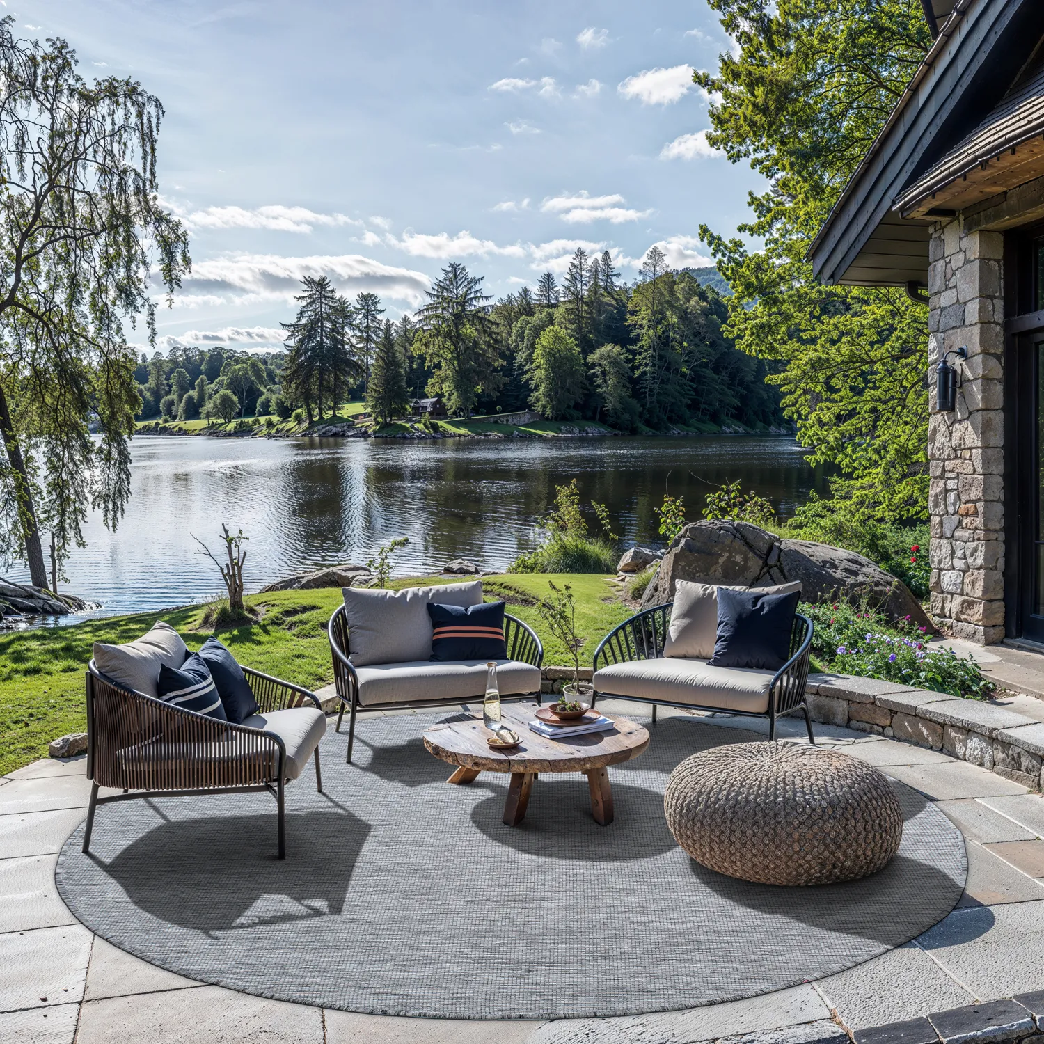 Kerek szőnyeg - Monsanto (szürke)