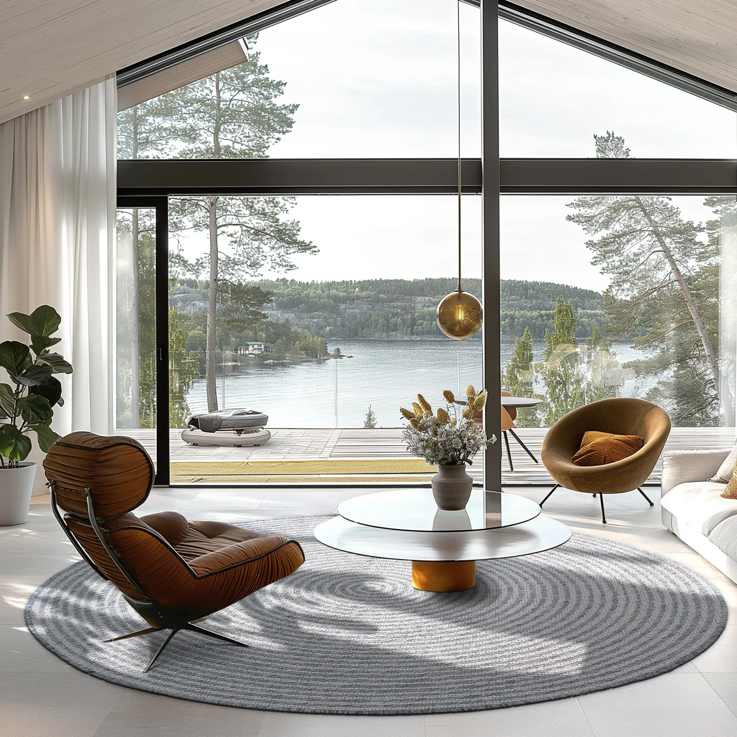 Kerek szőnyeg - Ferragudo (szürke)