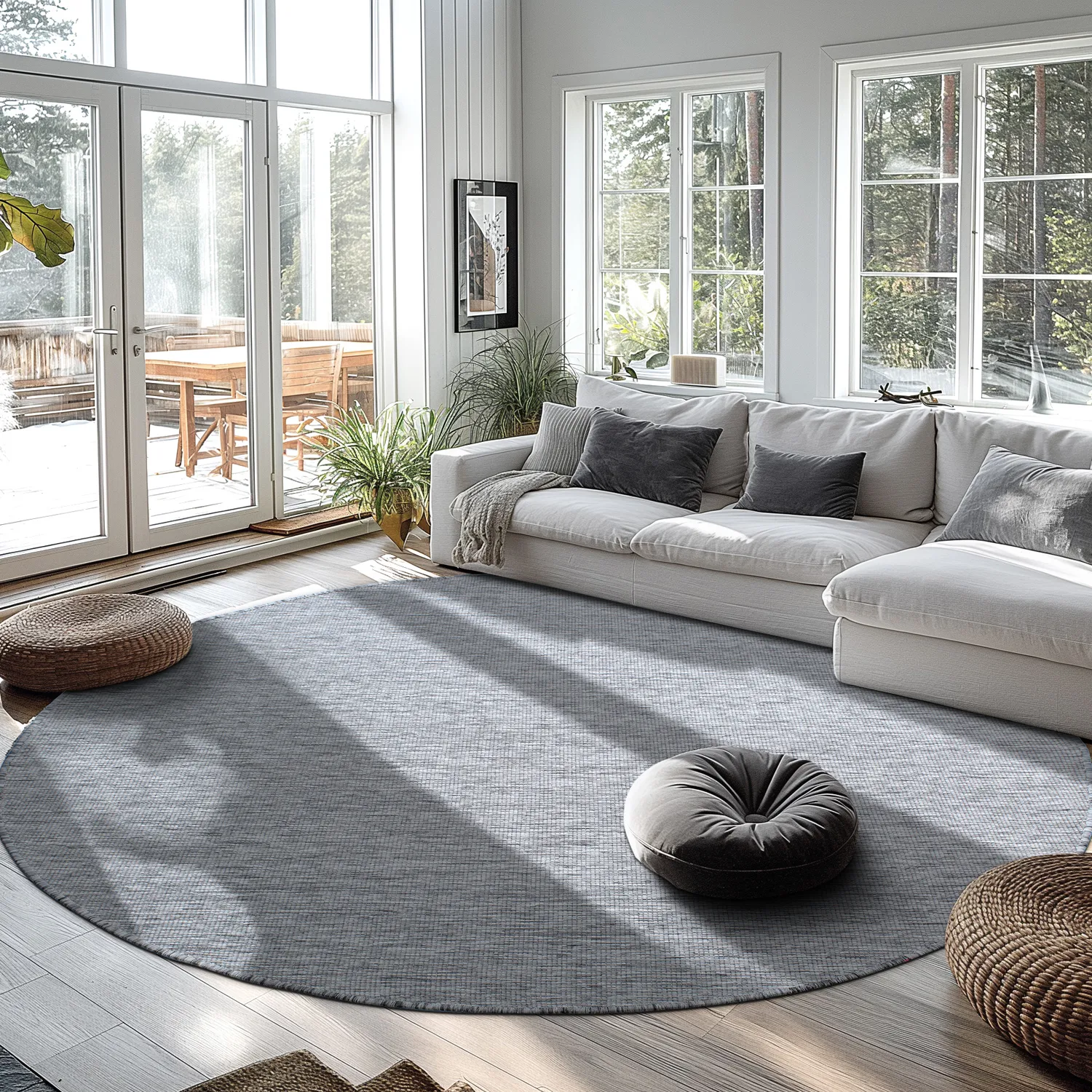 Kerek szőnyeg - Monsanto (szürke)