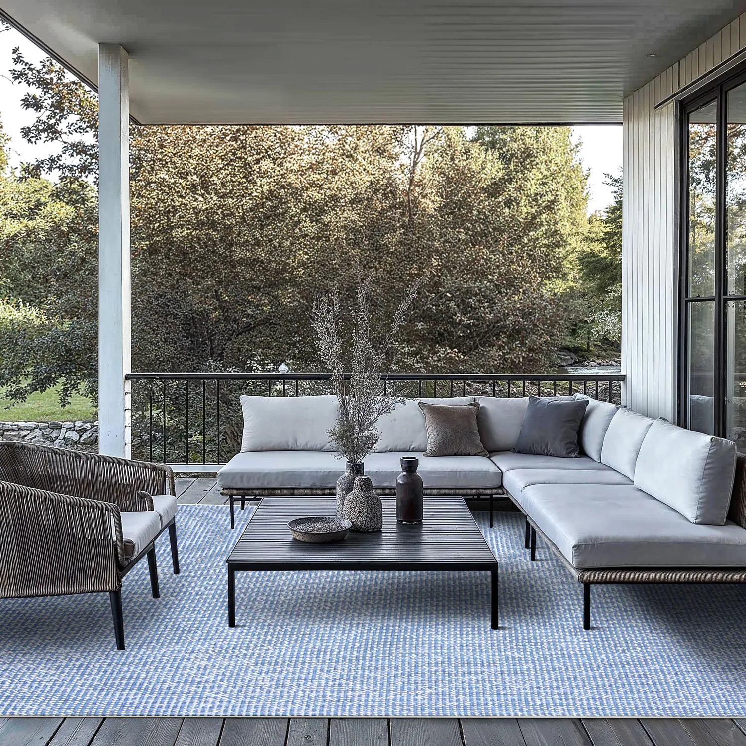 Beltéri és kültéri szőnyeg - Tromsø (kék)