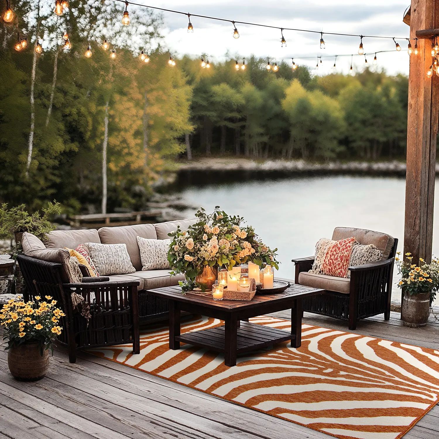 Beltéri és kültéri szőnyeg - Winona (narancs)