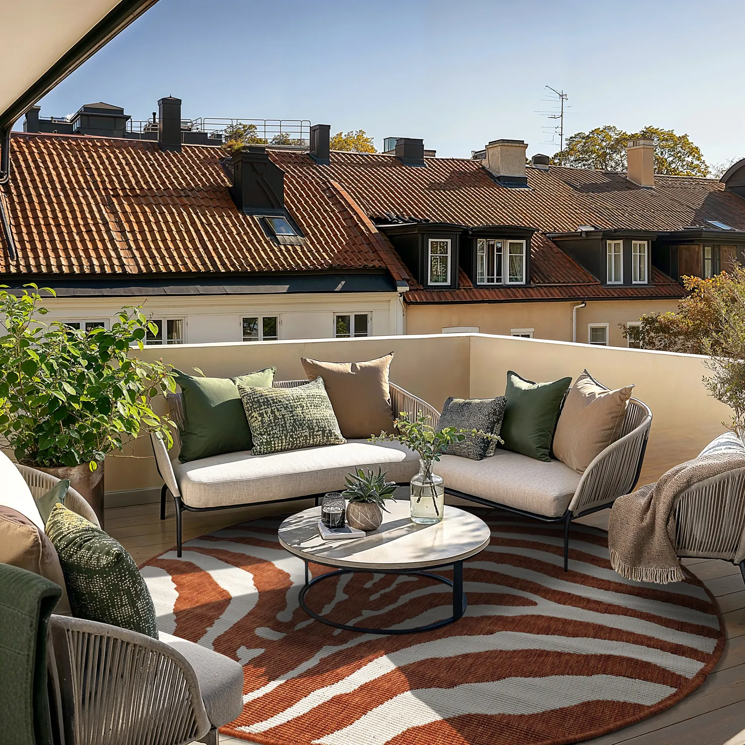 Kerek szőnyeg - Indoor/Outdoor Winona (narancs)