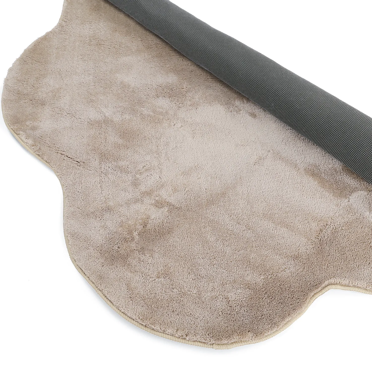 Hullámos Kerek Szőnyeg - Aranga Super Soft Fur (barna)