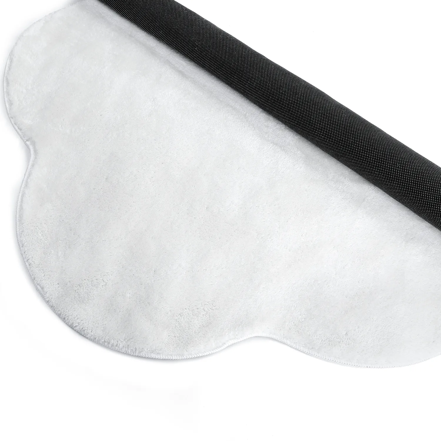 Hullámos Kerek Szőnyeg - Aranga Super Soft Fur (fehér)