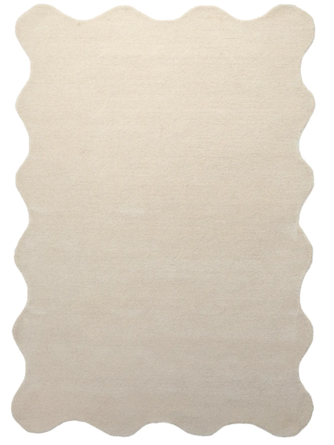 Hullámos gyapjúszőnyeg - Diu Hand Tufted Wool Premium (krém)