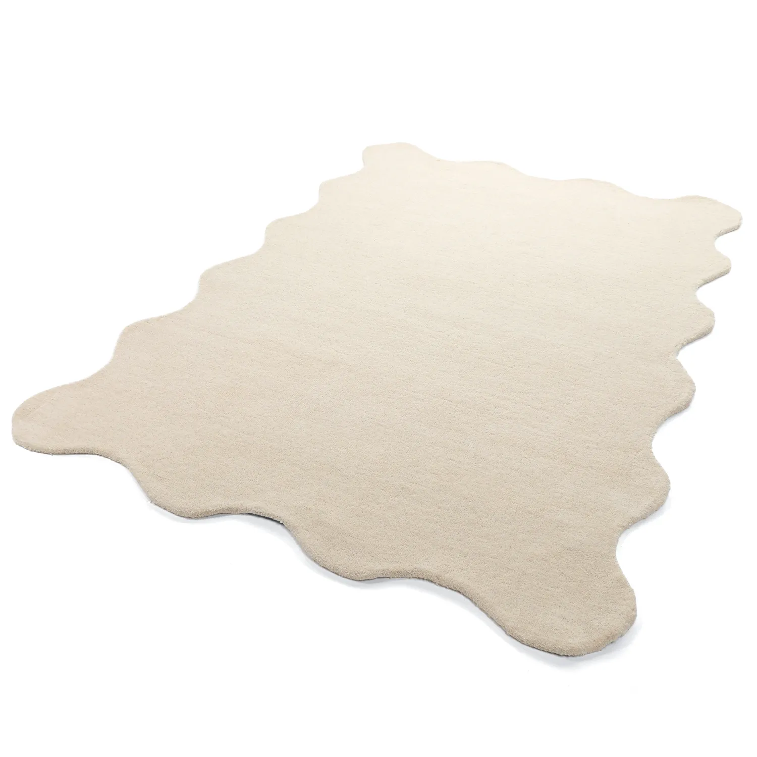 Hullámos gyapjúszőnyeg - Diu Hand Tufted Wool Premium (krém)