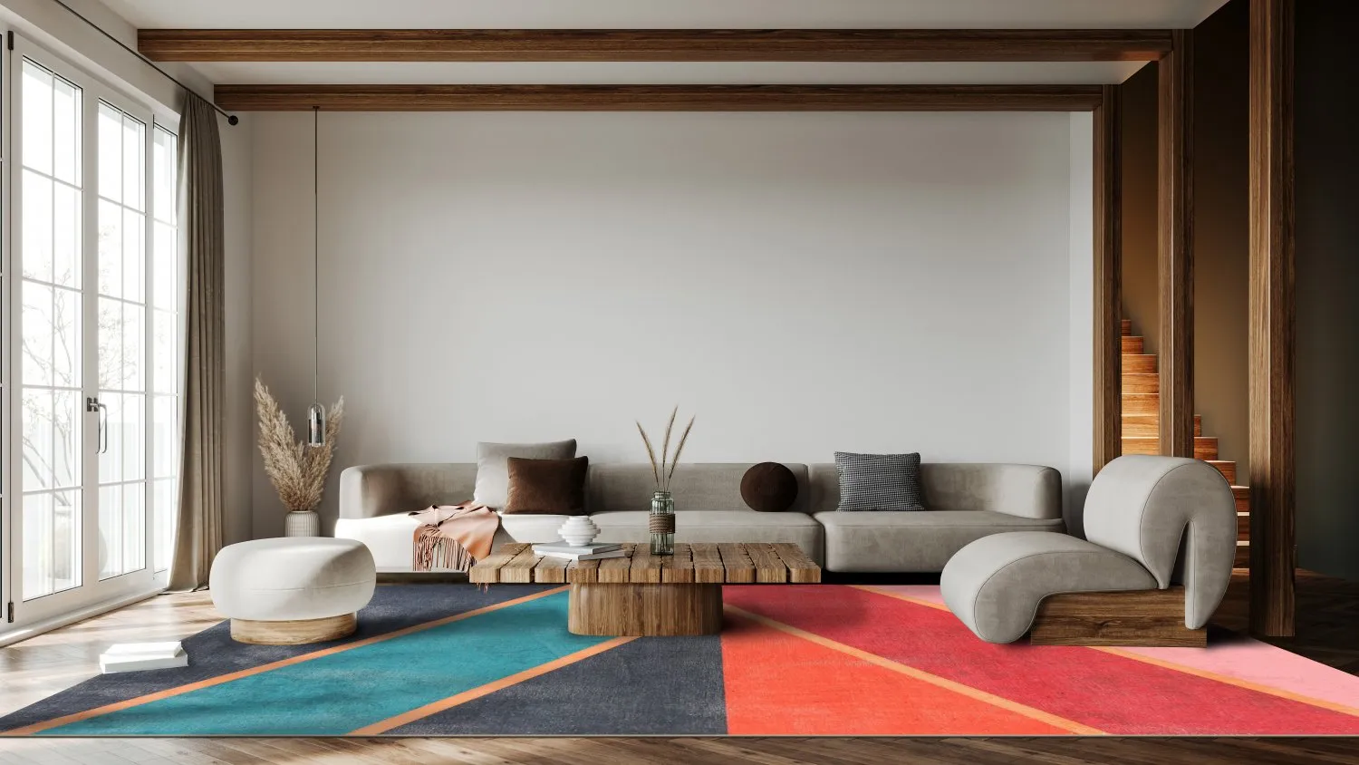 Wilton szőnyeg - Sanya (piros/többszínű)