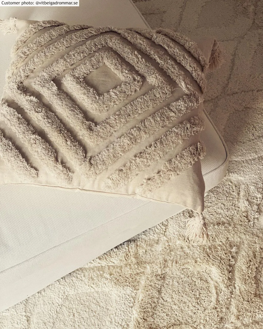 Párnahuzat - Natural Boho 45 x 45 cm (bézs)