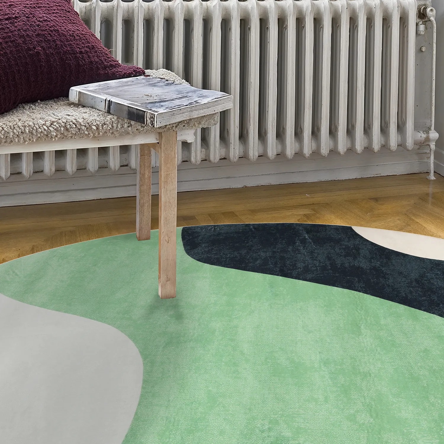 Kerek szőnyeg - Barcelona (zöld)