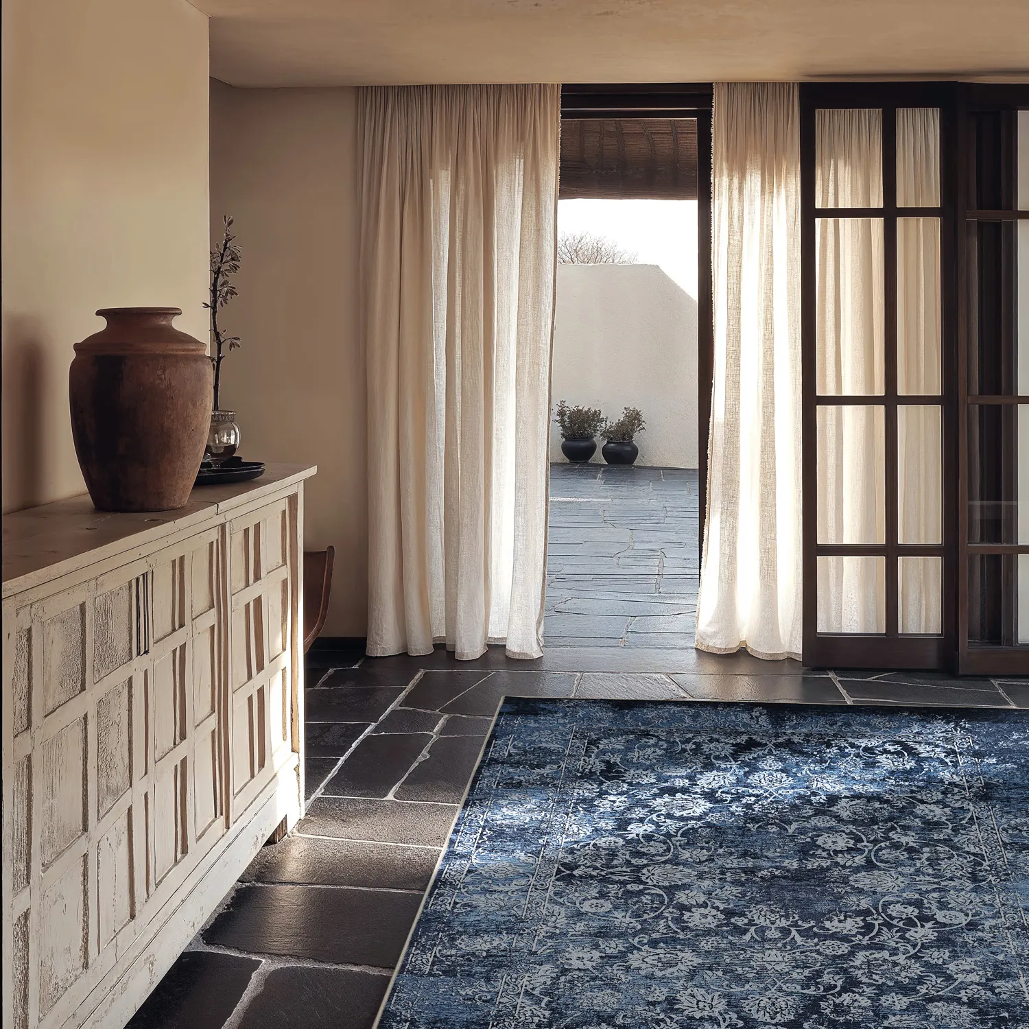 Wilton szőnyeg - Flowers (kék)