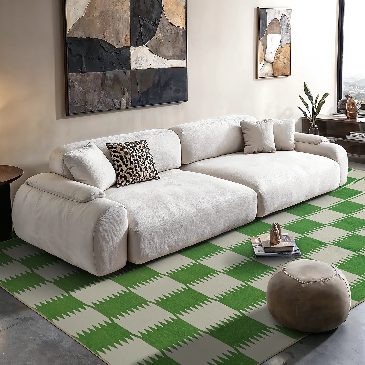 Wilton szőnyeg - Gobi (zöld/fehér)