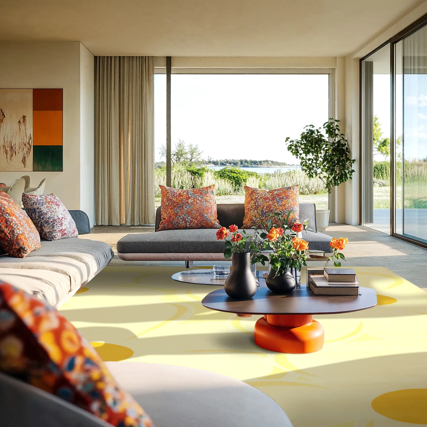 Wilton szőnyeg - Honfleur (sárga/multi)