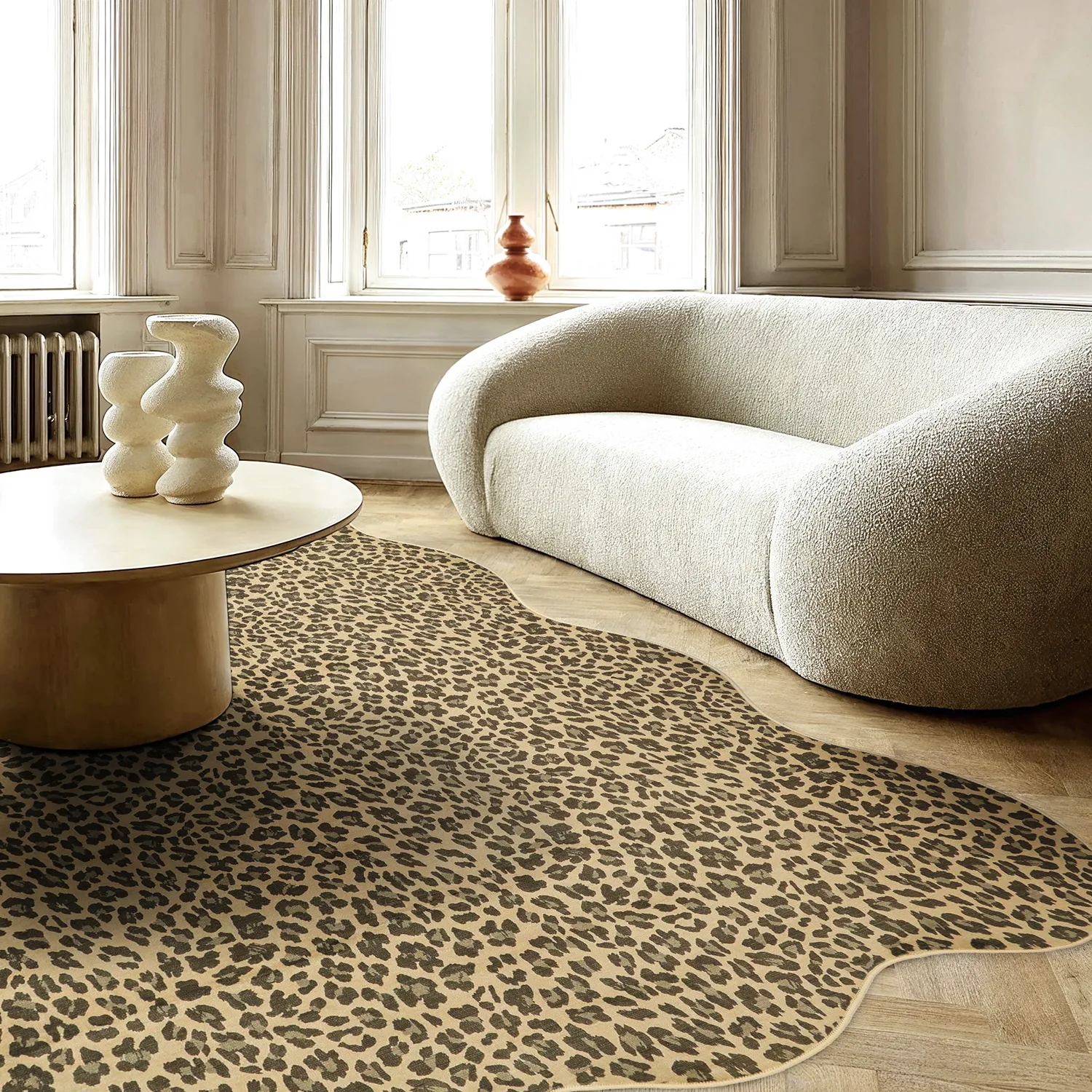 Hullámos Wilton szőnyeg - Leopard (barna)