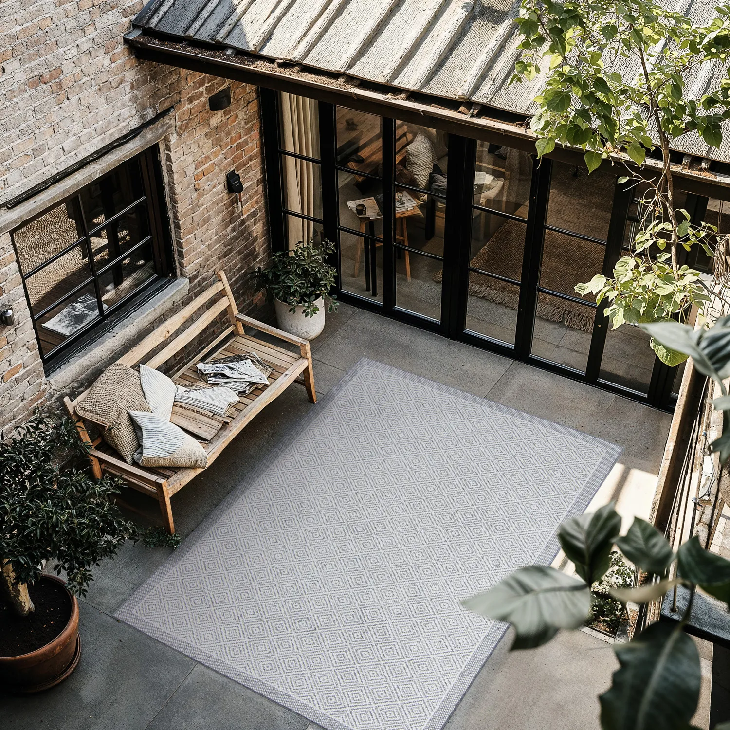 Beltéri és kültéri szőnyeg - Monsaraz (szürke)