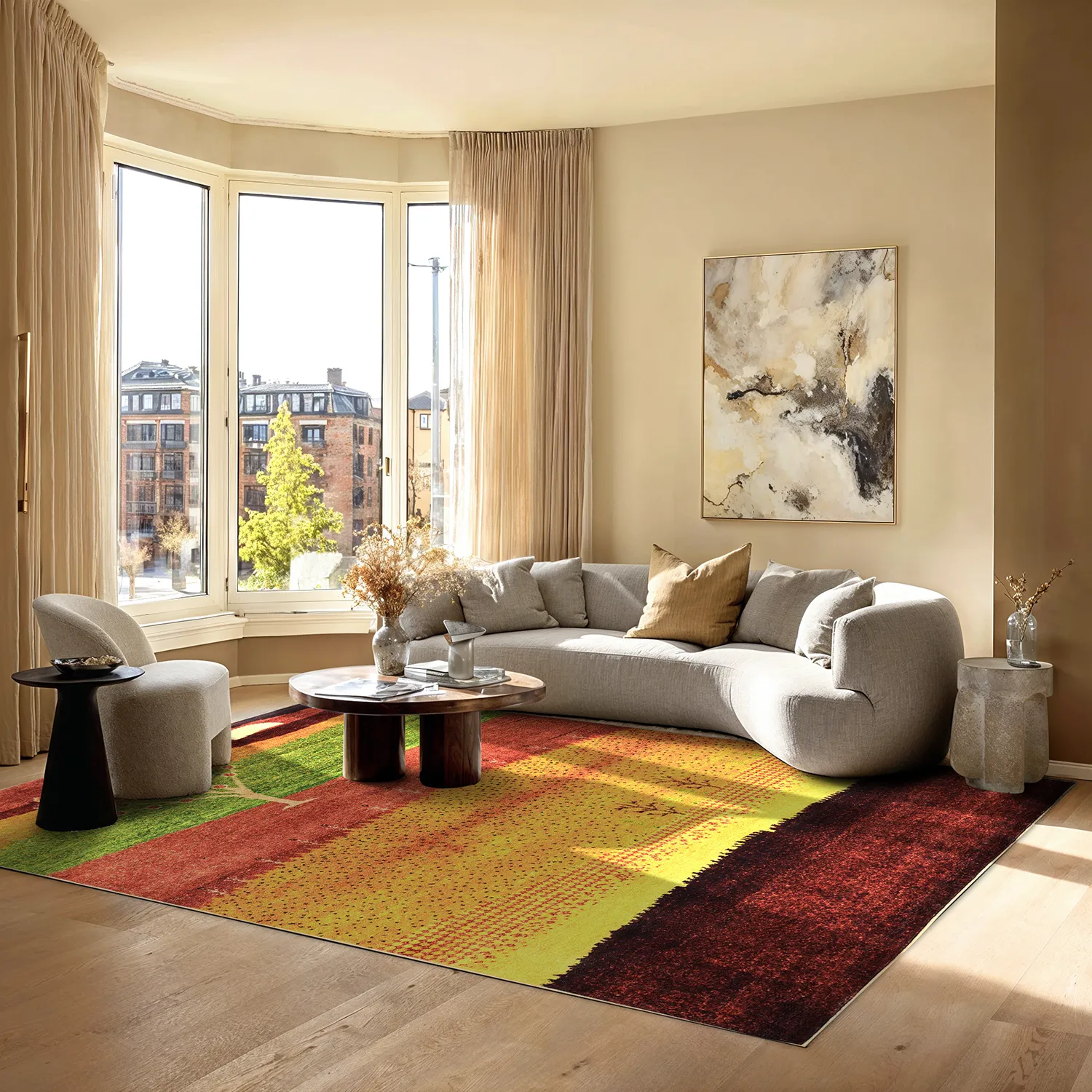 Wilton szőnyeg - Oia (piros/multi)