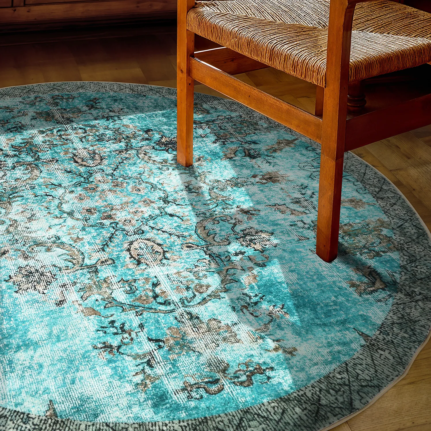 Kerek szőnyeg - Rosalie (kék)