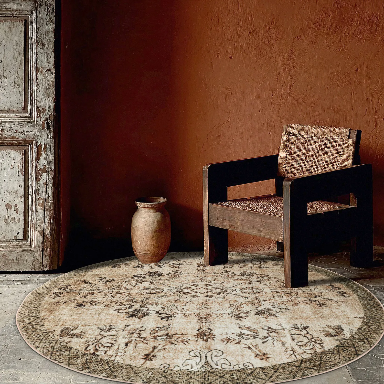 Kerek szőnyeg - Rosalie (barna)