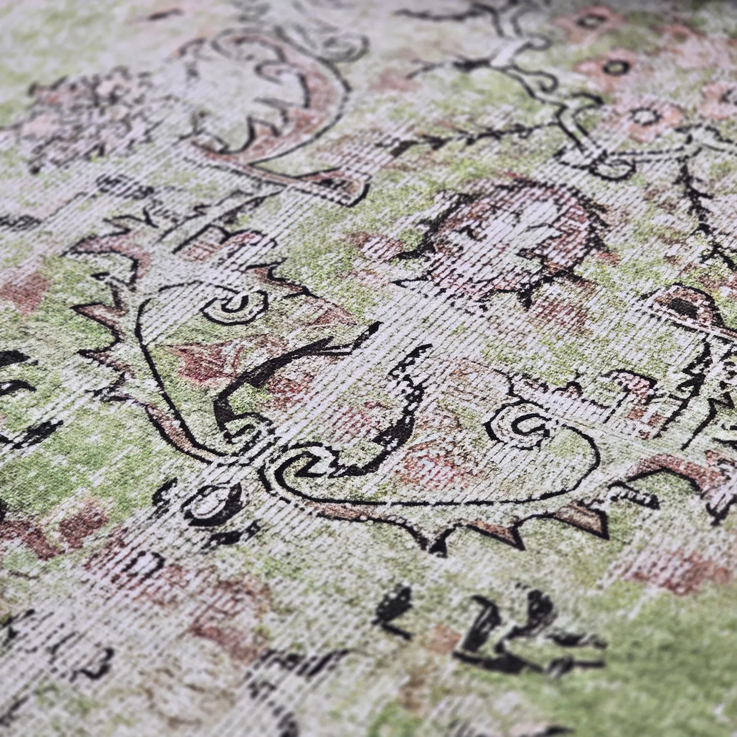 Kerek szőnyeg - Rosalie (zöld)