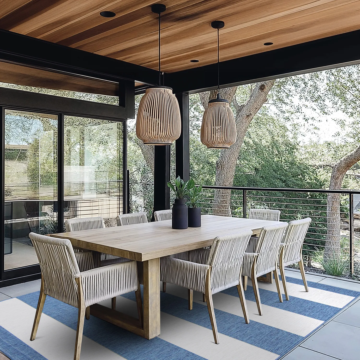 Beltéri és kültéri szőnyeg - Santana (kék)