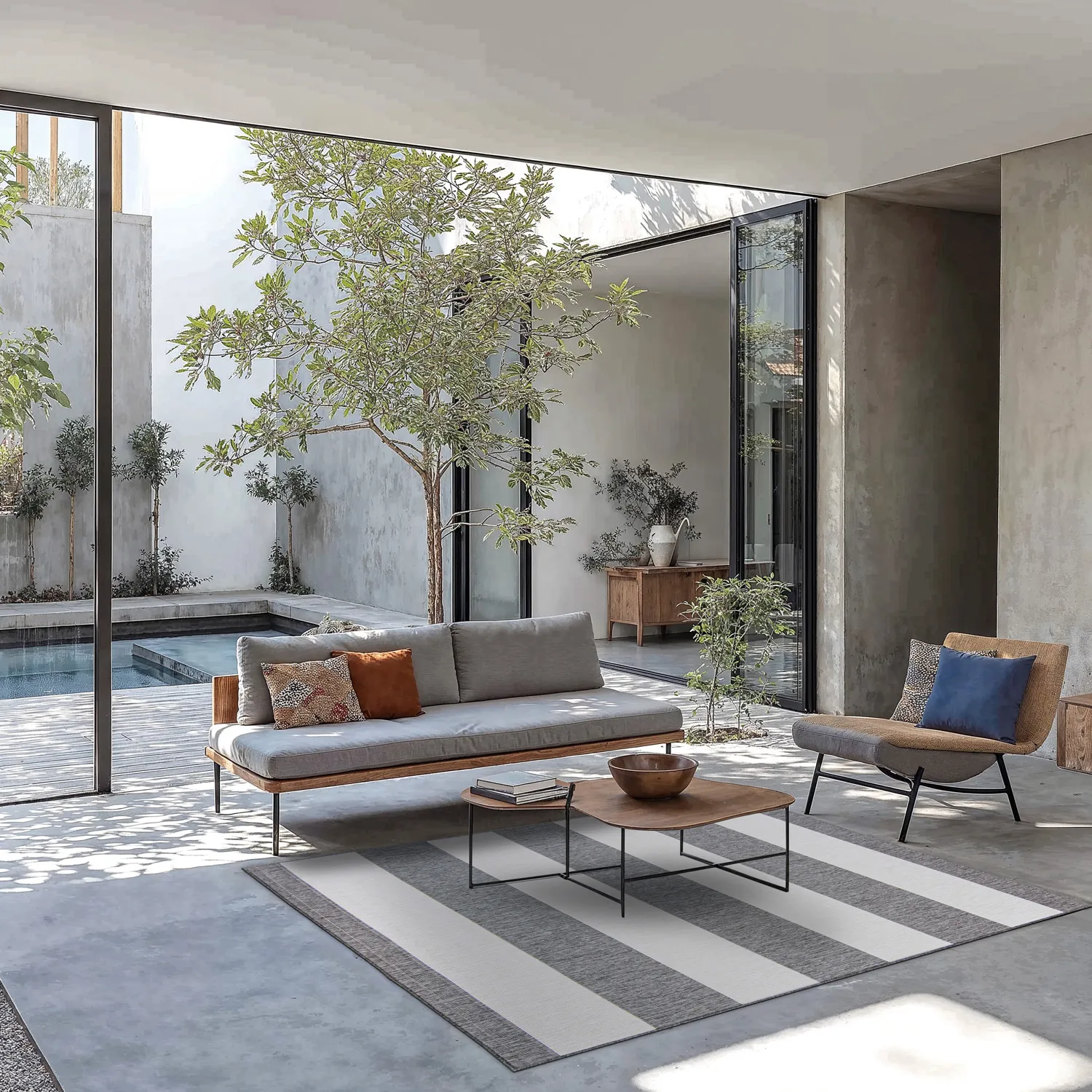 Beltéri és kültéri szőnyeg - Santana (szürke)