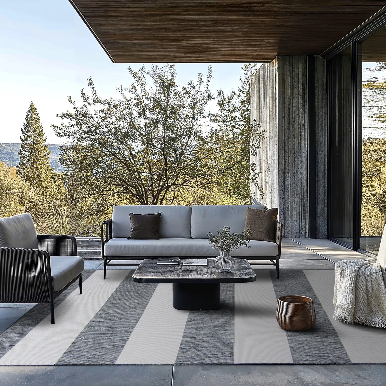 Beltéri és kültéri szőnyeg - Santana (szürke)